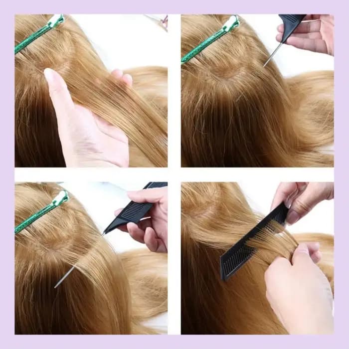 Peigne professionnel à queue pointue couleur bonbon, pour perruque, cloison, tresse, teinture pour c