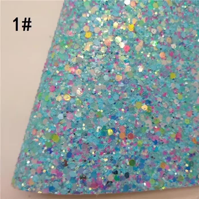 Tissu en Faux Vinyle à Paillettes de Couleurs Pastels, Feuilles de Cuir Épaisses Mélangées Roses pou