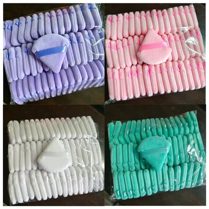 En gros 50 pièces Triangle poudre bouffée Mini visage maquillage éponge cosmétiques doux coton visag