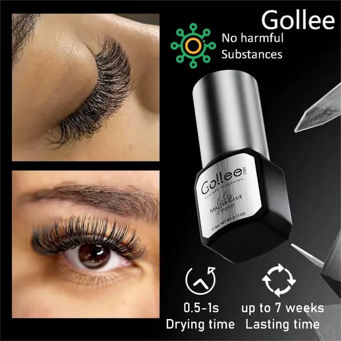 Gollee – colle 0.5s à séchage rapide pour Extension de cils, fournitures adhésives pour faux-cils à
