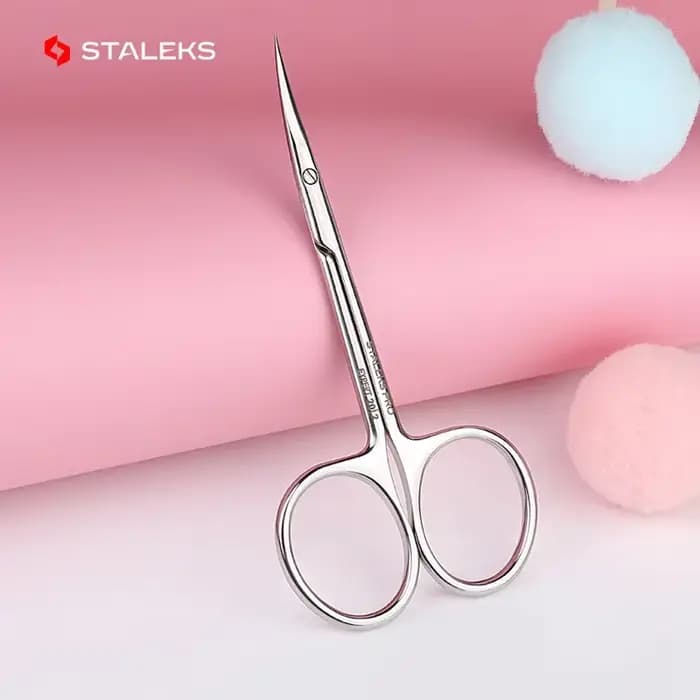 STALEKS SE-20-2 ciseaux à ongles de haute qualité en acier inoxydable coude ciseaux à sourcils Profe