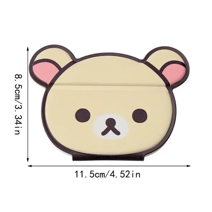 Miroir de maquillage pliable Rilakkuma, mignon, simple, portable, miroir de maquillage à main pliabl