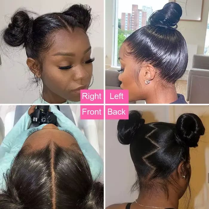 Perruque Lace Front Wig 360 Naturelle, Cheveux Lisses, HD, 13x4, 13x6, 30, 32, 34 Pouces, 5x5, Closu