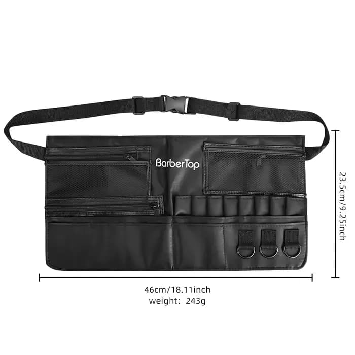 Sac de ceinture professionnel pour barbier et maquilleur, pochette de rangement réglable avec fermet