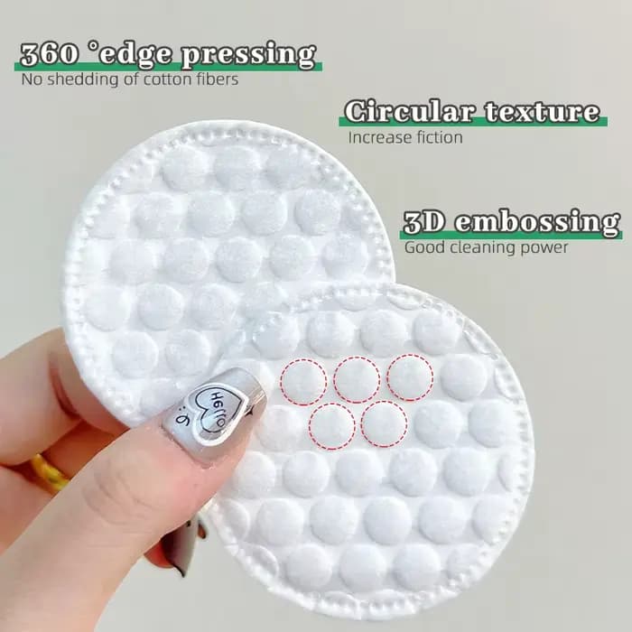 Sous-coton rond doux et respirant, texture double face, utilisé pour le nettoyage quotidien du visag