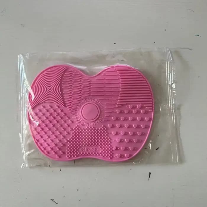 Tampon de nettoyage de brosse de maquillage en forme de pomme en Silicone, 1 pièce, avec ventouse po