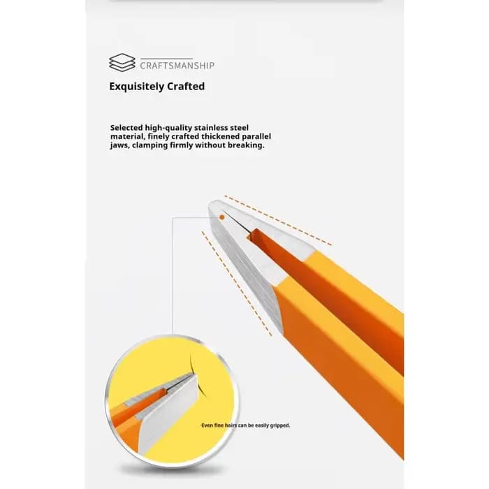 Pince à épiler Expert pour épilation des sourcils, pince à épiler en acier inoxydable à pointe incli