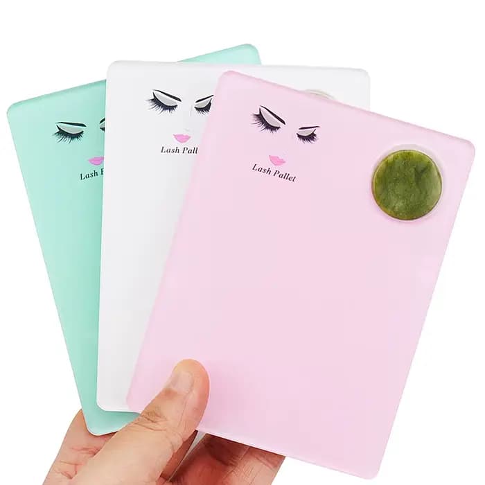 Plateau de plaque d'extension de cils en pierre de Jade acrylique, support de cils de greffage, supp