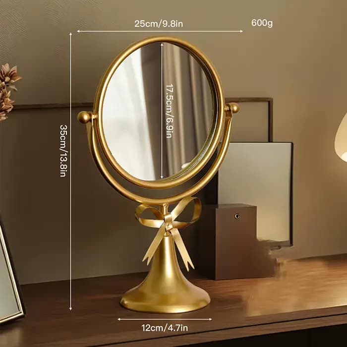 Miroir de maquillage de bureau rétro, miroir de princesse européenne, miroir de vanité de chambre à