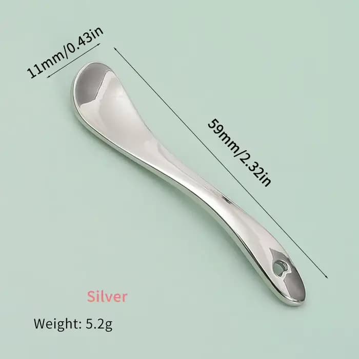 Spatule cosmétique en métal, mini-cuillère réutilisable pour masque facial, cuillères de beauté pour