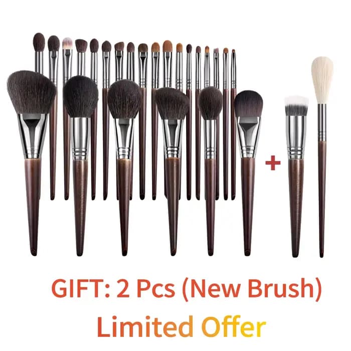 OVW – ensemble de pinceaux de maquillage en poils de chèvre naturels, Kit professionnel, brocha maqu
