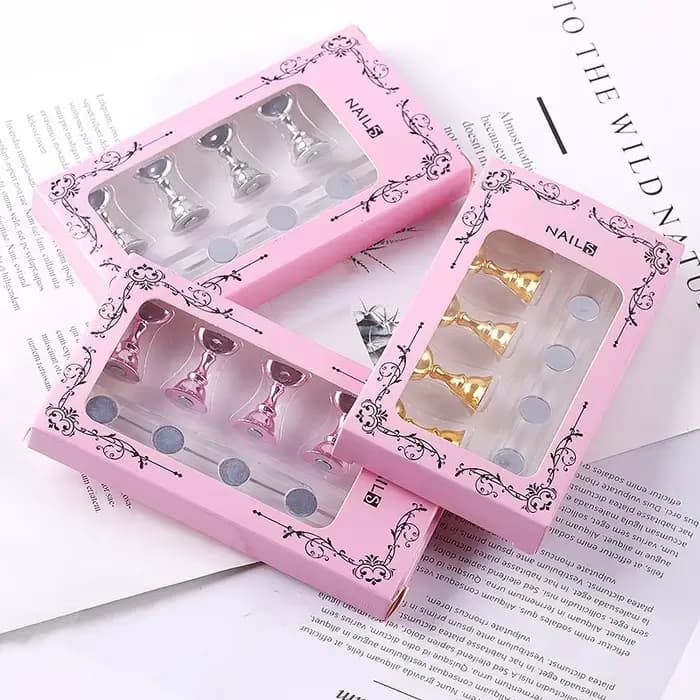 5/30 pièces/ensemble support magnétique pour ongles faux ongles pointe support de pratique support d
