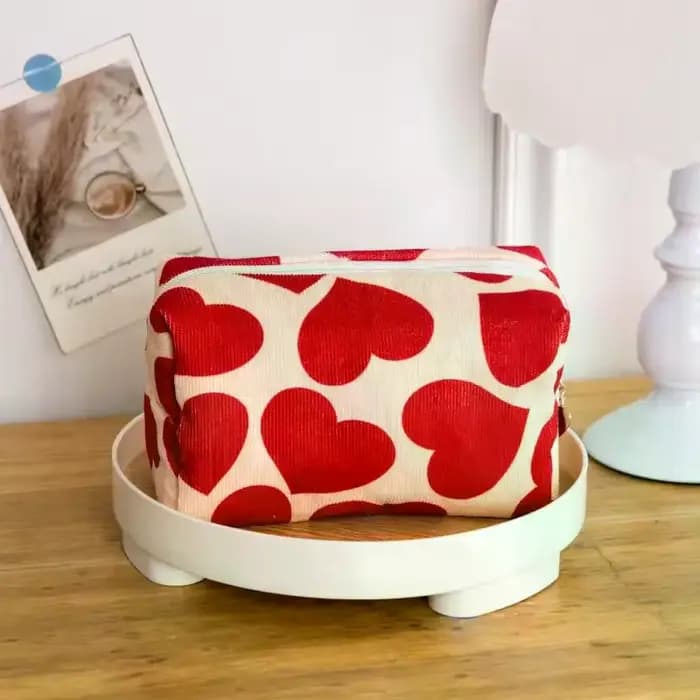 Sac à cosmétiques en velours côtelé pour femmes, pochette de maquillage Portable de voyage, sac de r