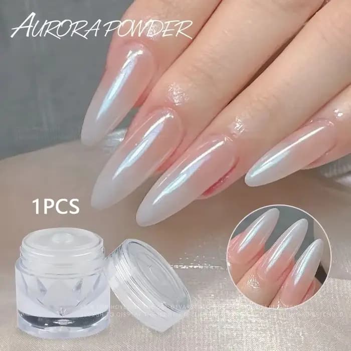 Poudre de cristal plaquée miroir pour Nail Art, haute brillance, glace transparente, paillettes liss