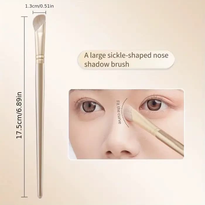 Brosse de mélange et de Contour du nez coudé, poils synthétiques doux pour ombrage 3D/mise en éviden