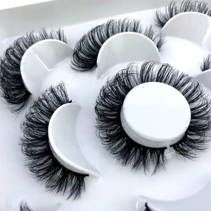 5 paires de cils moelleux 8-25mm 3D cils de vison longs et épais faux cils naturels en gros cils ven