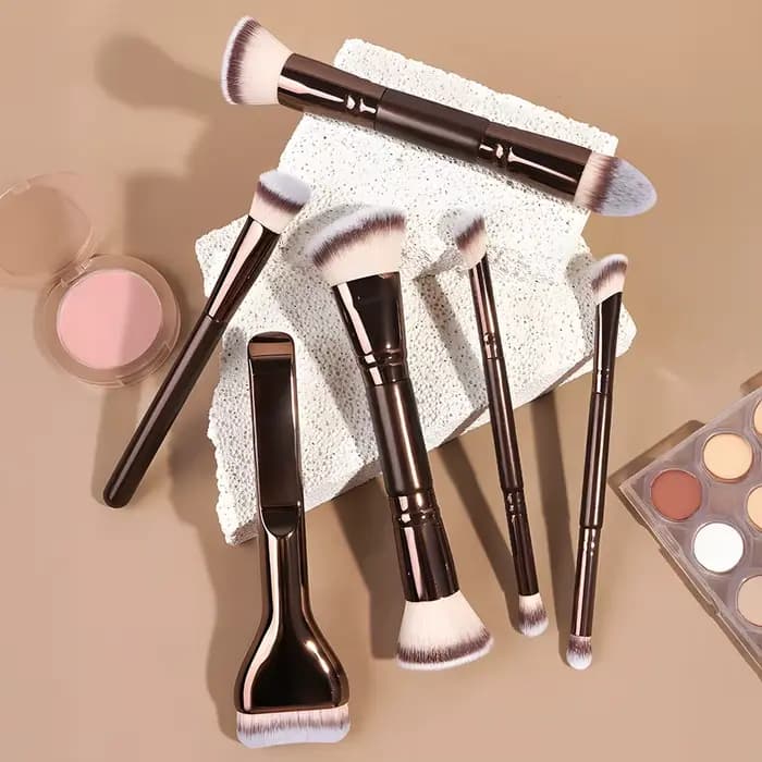 Ensemble professionnel de 6 pinceaux de maquillage, synthétiques doux, sans perte de poils, outils d