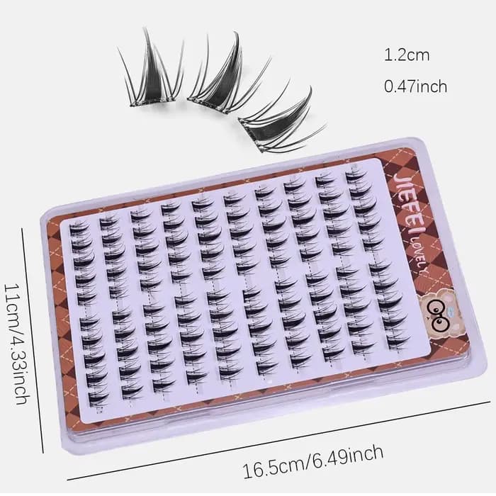 Cils en grappe auto-adhésifs DIY, 10 rangées/boîte, cils sectionnels de Style Manga sans colle, aspe