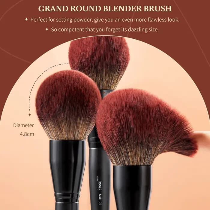 Jessup pinceaux de maquillage ensemble 3-21 pièces Premium synthétique grande poudre fond de teint c