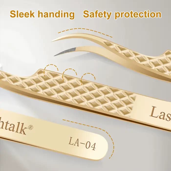 Lashtalk pince à épiler à pointe de Fiber de précision Extensions de cils poignée en diamant anti-dé