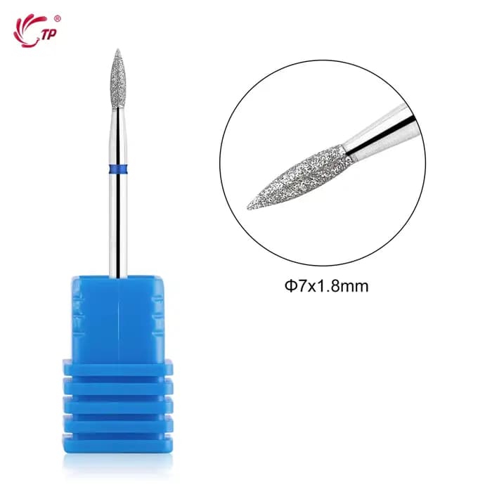 TP 5 pièces/lot forets à ongles diamant 3/32 ''forets à ongles à flamme fraise électrique pour manuc