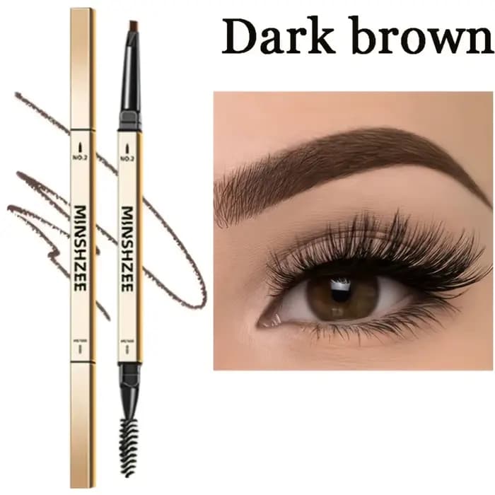 Crayon à sourcils double tête, extrêmement fin, imperméable, résistant à la transpiration et durable