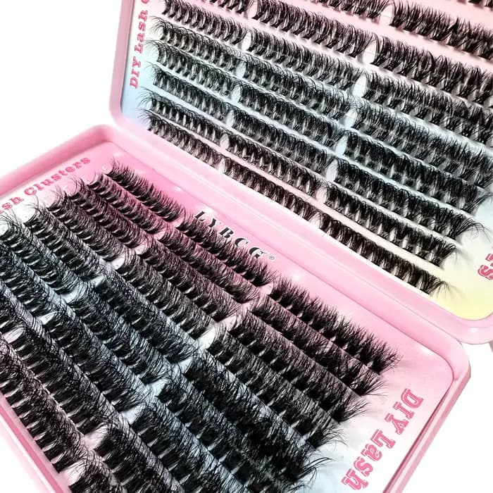 54 rangées 30D-100D 5D grappes de cils épais moelleux 9-16mm mélange vaporeux Extensions de cils ind