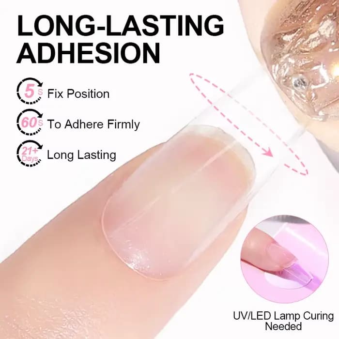 LIMEGIRL 7.5ml ongles conseils colle Gel UV colle pour faux ongles acrylique collant adhésif manucur