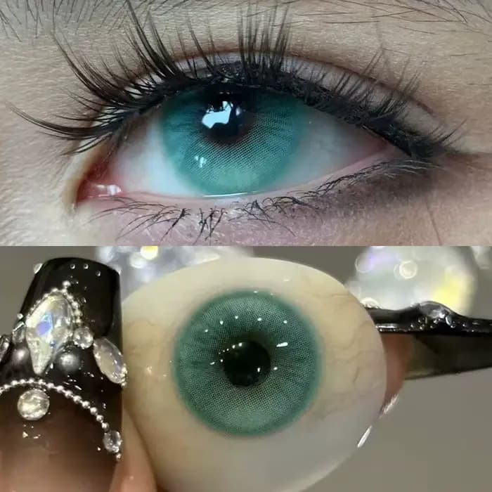 MoanziGrass lentilles de Contact de couleur verte pour les yeux 1 paire Cosplay Prescription pour my