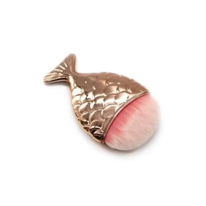 Brosse de maquillage en forme de queue de poisson, douce et colorée, brosse de fard à joues pour le