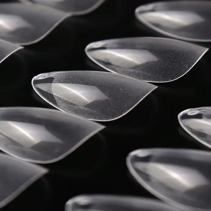Pointes d'ongles courtes en amande pour gel souple, pré-façonnées, pointes d'ongles en acrylique, de