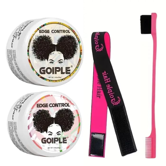 GOIPLE 30g Kit de cire de contrôle des bords pour femmes Gel coiffant Non gras petite taille Gel de