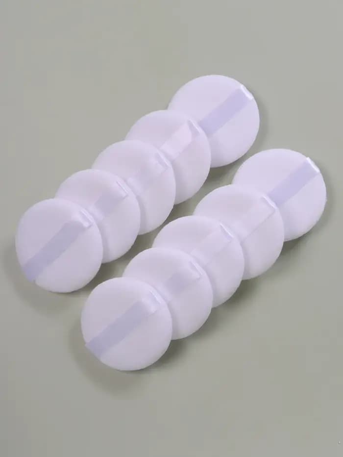 Bouffée de poudre ronde blanche de haute qualité, Portable et pratique, pour Base et fixation du maq