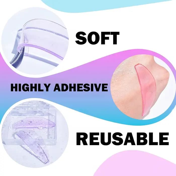 Libeauty 1 paire de tampons adoucissants pour cils, en Silicone, pour permanente, tiges de cils, bou