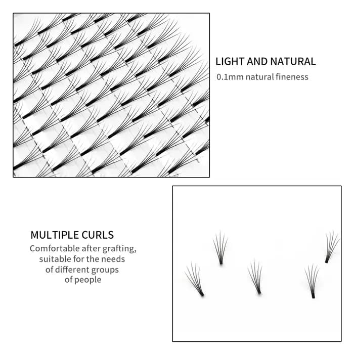 5 plateaux cheveux de vison tridimensionnels doux 3D faux cils faits à la main longs cils naturels F
