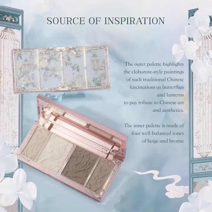 Fleur connaît le maquillage papillon nuage collier Collection en relief surbrillance et Contour Pale