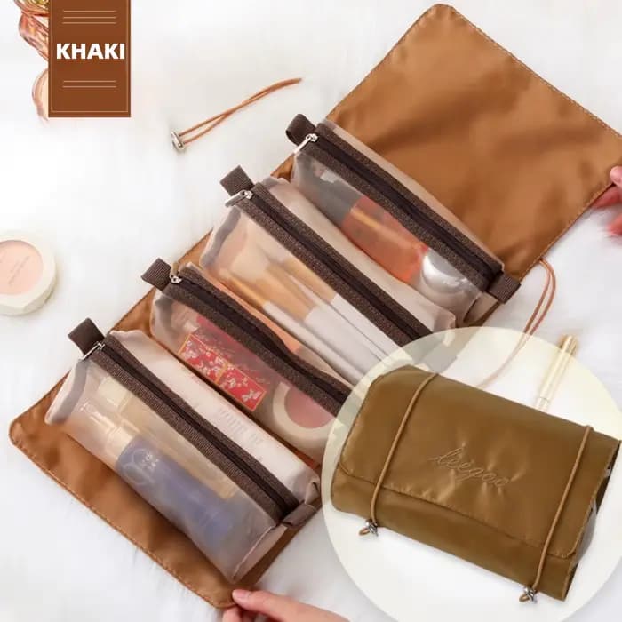 Sac de maquillage de voyage portable multifonctionnel, sac de toilette de voyage, sac de rangement p