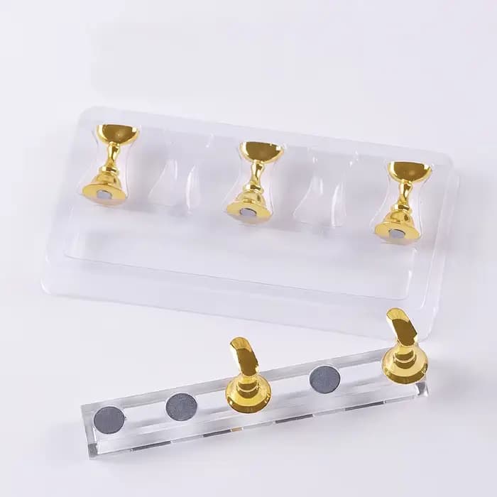 5/30 pièces/ensemble support magnétique pour ongles faux ongles pointe support de pratique support d