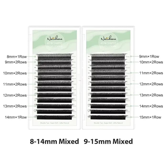 NATUHANA Extensions de cils en forme de W 4D 5D Volume ventilateurs de Volume préfabriqués cils en f
