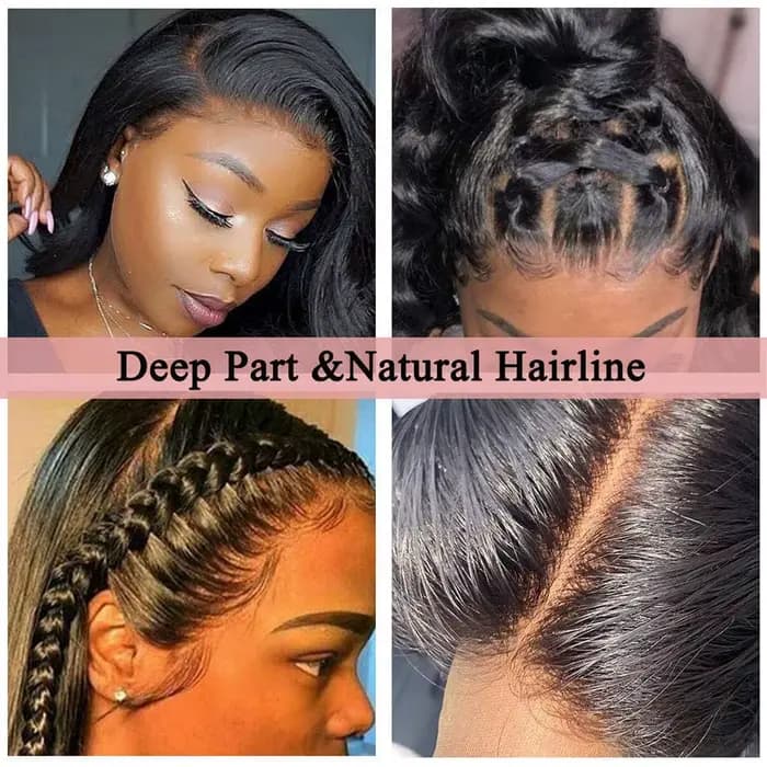 Perruque Lace Front Wig 360 Naturelle, Cheveux Lisses, HD, 13x4, 13x6, 30, 32, 34 Pouces, 5x5, Closu