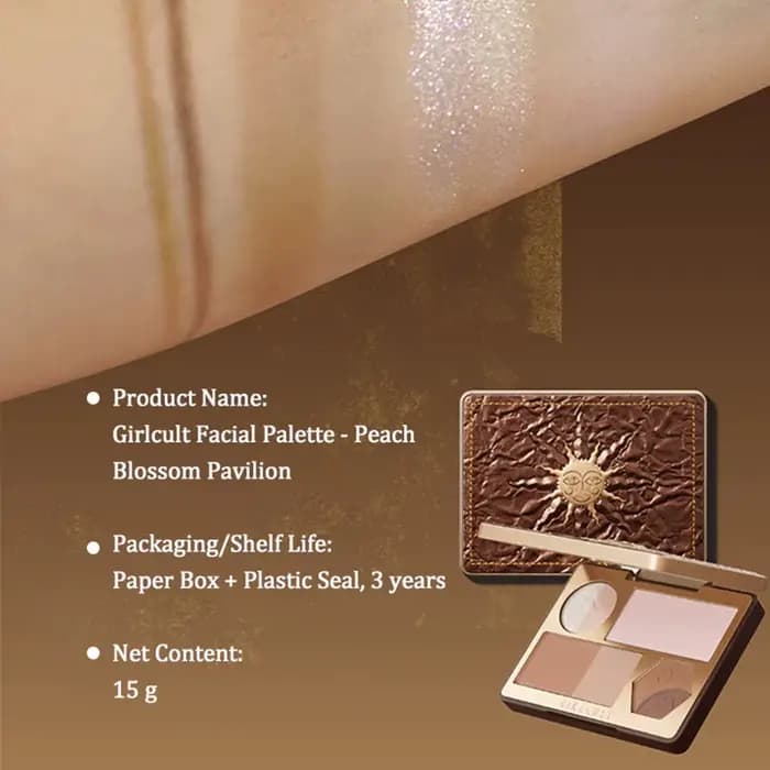 Girlcult Face Palette 01 Palissandre, Palette de maquillage tout-en-un, Texture de poudre lisse, hau