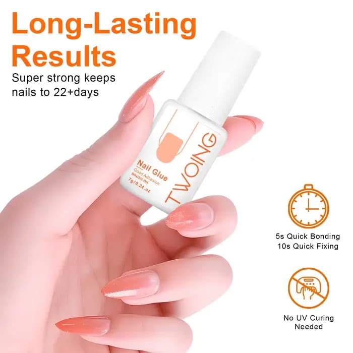 Colle à ongles Super forte pour presser sur les faux ongles, faux ongles en acrylique, adhérence lon