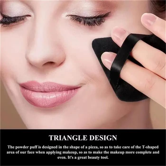 3/5/6 pièces Triangle bouffée de poudre pour poudre libre liquide cosmétique doux en peluche bouffée