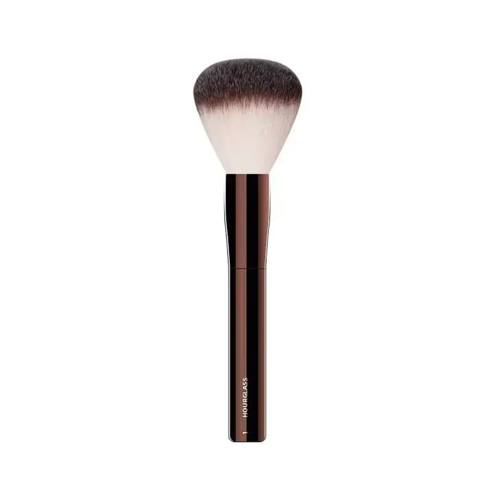Pinceau de maquillage sablier-brosse à poudre à tête ronde No.1, en Fiber douce et respectueuse de l