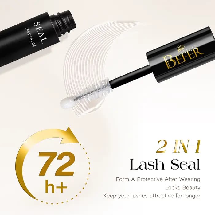 BEFER – colle pour cils 2 en 1, liaison et joint de cils + dissolvant de cils, adhésifs imperméables