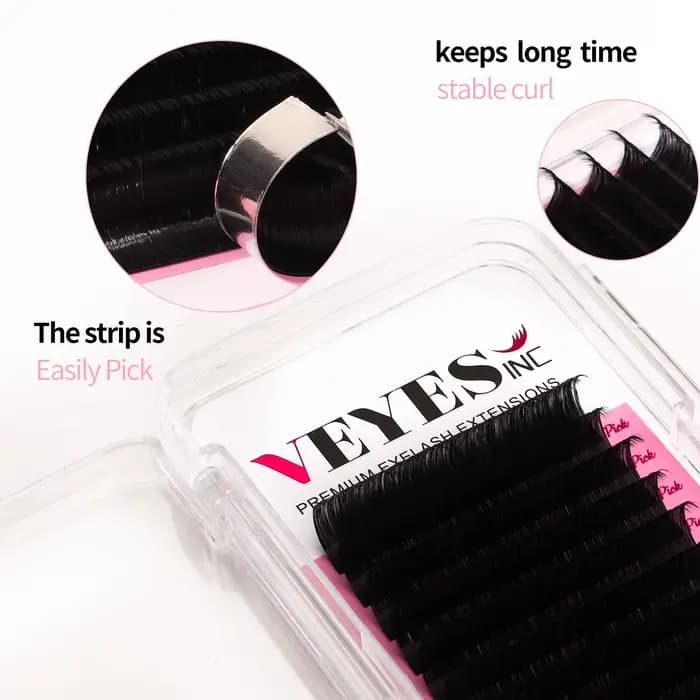 Veyes – Extensions de cils individuels en Faux vison, 5 étuis/Lot, cils professionnels classiques do