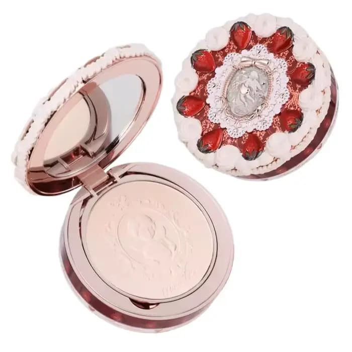 Flower Knows Collection de cupidon aux fraises poudre pressée fond de teint en poudre de maquillage