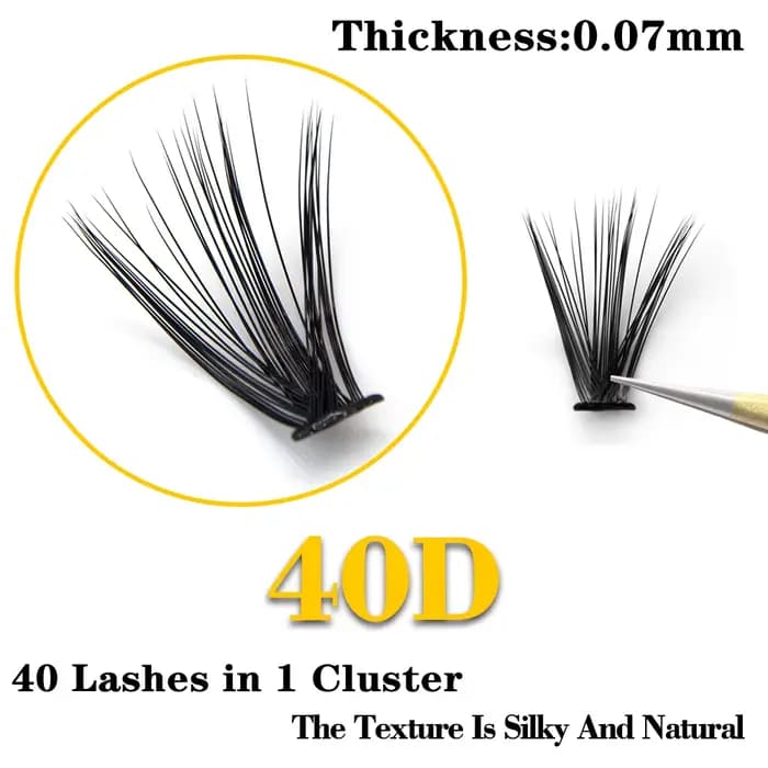 20D/30D/40D/50D 60 paquets Extension de cils de vison naturel 3D Volume russe faux cils outils de ma