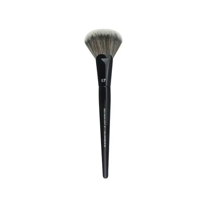 PRO – brosse en éventail à reflets noirs, 87, poils souples, sans effort, poudre de mise en évidence