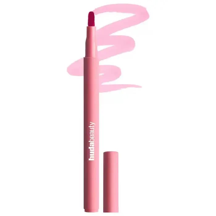 Huda Beauty Faux Filler Gloss à lèvres brillant non collant, Huile à lèvres hydratante transparente